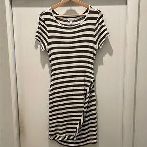Striped short sleeve dress